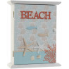 Boîte à clés murale déco Mer - Corail coquillage et étoile de mer - " BEACH "