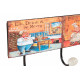 Porte Manteau mural en métal Cuisinier - Restaurant - Cuisine - rétro - 37 cm