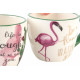 mug Flamant rose et Toucan - oiseau exotique 3D en céramique