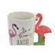 mug Flamant rose - oiseau exotique 3D  relief en céramique