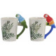 Lot de 2 mugs Perroquet 3D en céramique