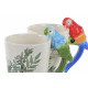 Lot de 2 mugs Perroquet 3D en céramique