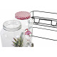 Set de 2  Bocaux avec robinet - Distributeurs de boissons 3 L décor Tropical sur support