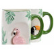 Lot de 2 mugs Flamant rose et Toucan 3D en céramique