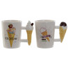 Lot de 2 mugs Glace 3D 350 ml en céramique