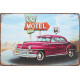 Plaque murale métal Voiture - Route 66 - vintage