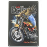 Plaque murale métal Moto - Aigle - USA - 30 x 20 cm