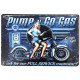 Plaque murale métal Pin up - Moto - vintage - 30 x 20 cm