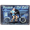 Plaque murale métal Pin up - Moto - vintage - 30 x 20 cm