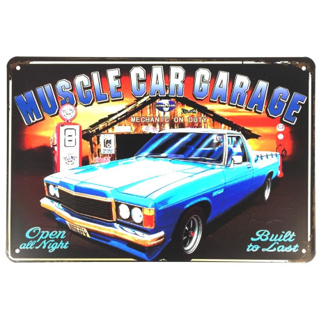 Plaque murale métal  Voiture - Garage - vintage