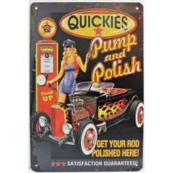 Plaque murale métal Voiture - Pin up - Garage - vintage - 30 x 20 cm