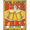 Plaque murale métal Bière - Alcool - Pub - 30 x 20 cm