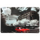 Plaque murale métal Voiture - Ville - vintage - 30 x 20 cm