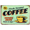 Plaque murale métal cuisine Café - Coffee - pub vintage - 30 x 20 cm