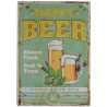 Plaque murale métal relief Bière - Alcool - Pub - 40 x 30 cm