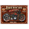Plaque murale métal relief Moto - USA - vintage - 40 x 30 cm
