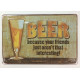 Plaque murale métal relief Bière - Alcool - Boisson - Pub - 30 x 20 cm