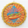Décoration murale métal Capsule cuisine - Hot dog - vintage - 40 cm