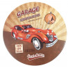 Décoration murale métal ronde Voiture - Garage - vintage - 30 cm