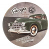 Décoration murale métal ronde Voiture - Garage - vintage - 30 cm