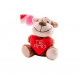 Peluche Animaux avec coeur - 14 cm