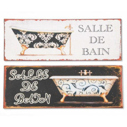 Tableau métal Baignoire - Salle de bain vintage
