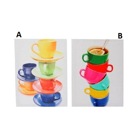 Tableau décor tasses colorées