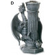 Bougeoir colonne gothique figurine Dragon