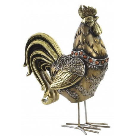 Statuette Coq doré - 24,5 cm