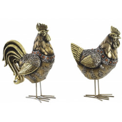 Statuette Coq doré - 24,5 cm