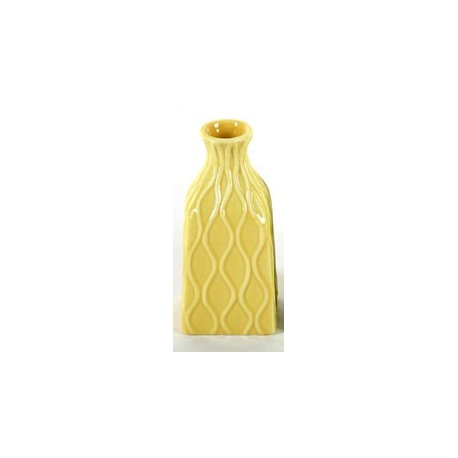 Vase en porcelaine jaune vert ou orange