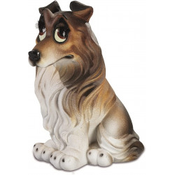 Statuette Chien Colley humoristique - 26 cm