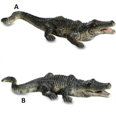 Figurine Crocodile gueule ouverte - 13 cm