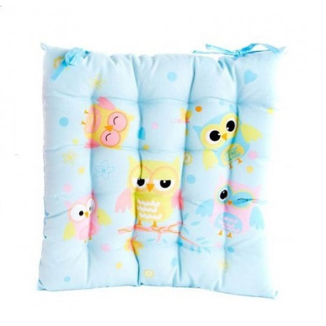 Lot de 2 Coussins de chaise Hibou - 34 x 34 cm