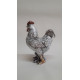 Statuette Poule couleur argent - 20,5 cm