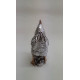 Statuette Poule couleur argent - 20,5 cm