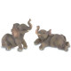 Lot de 2 figurines Eléphant en résine