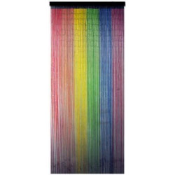 Rideau de porte bambou multicolore