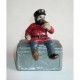 Tirelire figurine Pirate sur coffre