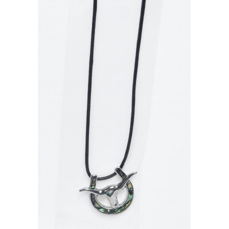 Collier Crâne de Bison Fer à Cheval - Cowboy - Western