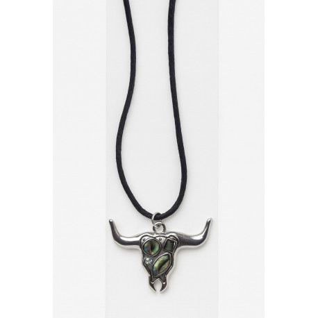 Collier Crâne de Bison - Cowboy - Western