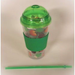 Mug de voyage avec silicone décor fruit