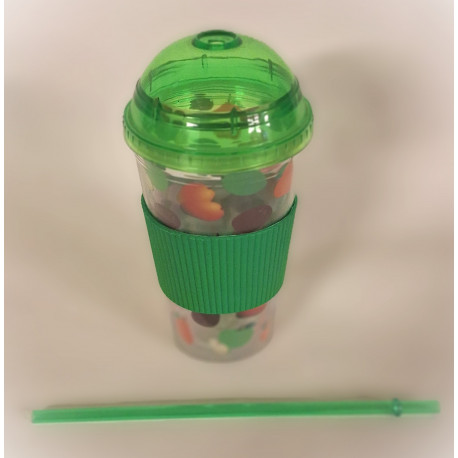 Mug de voyage avec silicone décor fruit