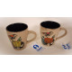 Lot de 2 Tasses Oiseau en céramique