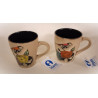 Lot de 2 Tasses Oiseau en céramique