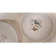 Set de 3 Plateaux céramique décor Oiseau