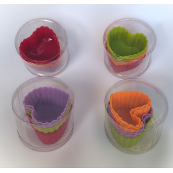 Set de 6 Moules en silicone Coeur 