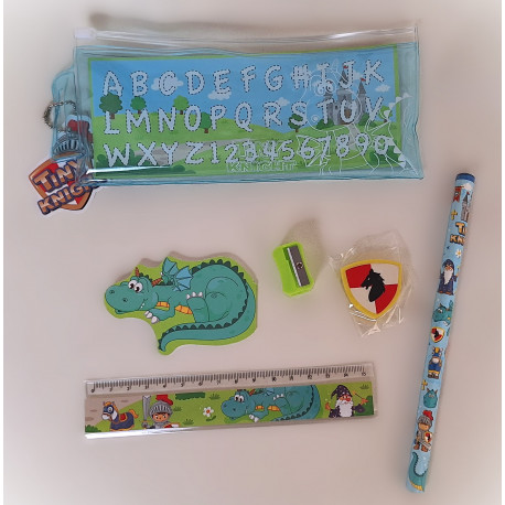 Set papeterie Chevalier Dragon 5 pièces