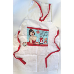 Tablier de cuisine en coton décor Vintage