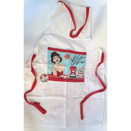 Tablier de cuisine en coton décor Vintage